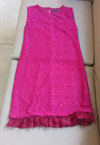 Vestido vinho renda 