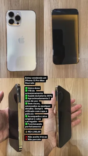 ? iPhone 13 Pro Max - 1TB - Dourado