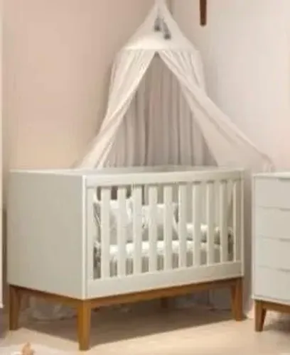 Berço cama com colchão, Dossel/Moqueteiro