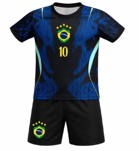 Conjunto infantil Brasil Azul 2026 tamanho 6