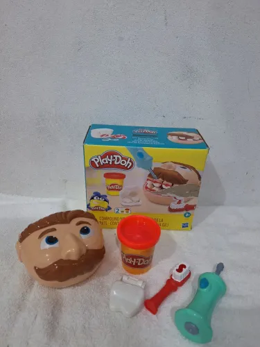 Combo brinquedo de massinha playdooh dentista completo