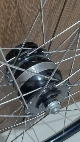 Roda cubo dínamo + regulador tensão + farol
