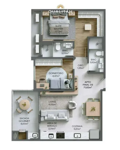Apartamento à venda no Edifício Living 360 em Itajaí
