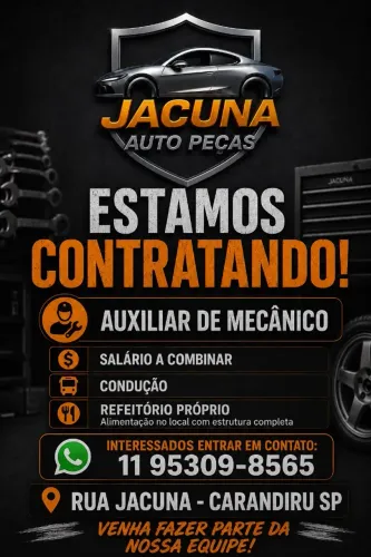 Vaga Para Auxiliar de Mecanico