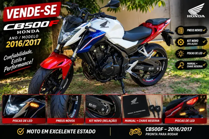 OPORTUNIDADE ! CB500F ( CAPITÃO AMÉRICA)
