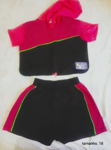 Conjunto preto em Tactel 