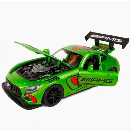 Miniatura Mercedes AMG GT3 1/24 com Luz e Som