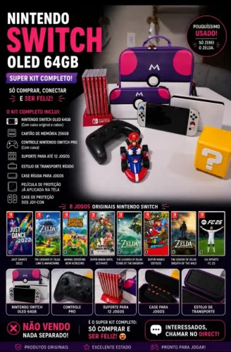 Nintendo Switch 64gb Oled / Super kit
