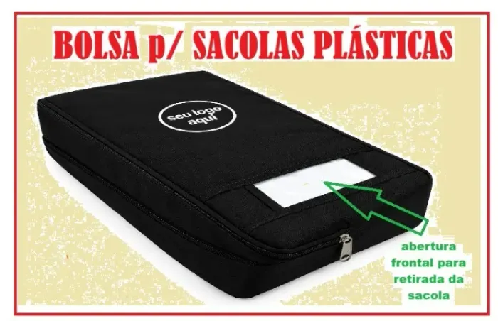 Porta-Sacolas Plásticas (IMPRESSO C/SEU LOGO)