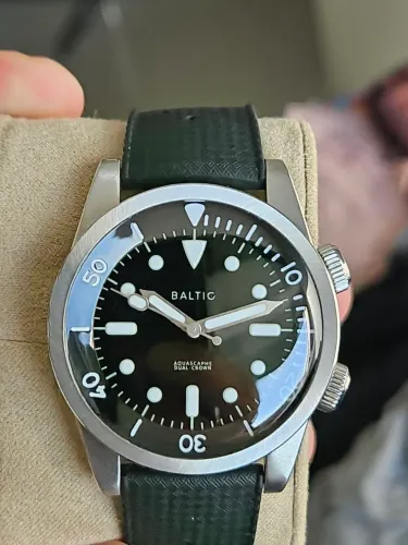 Relógio Baltic Aquascaphe Dual-Crown Black 39. Usado 1 vez. Como novo. S detalhe ou marca