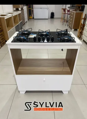 Fogão Cooktop + móveis 100%mdf rústico 