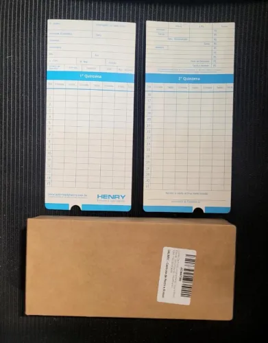 Cartão de ponto Original Henry Vega e Biash. Pacote: 100 Unidades - Azul/Branco