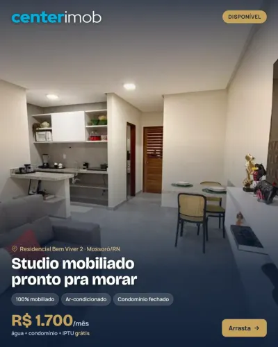 Imóvel para aluguel possui 59 metros quadrados com 1 quarto