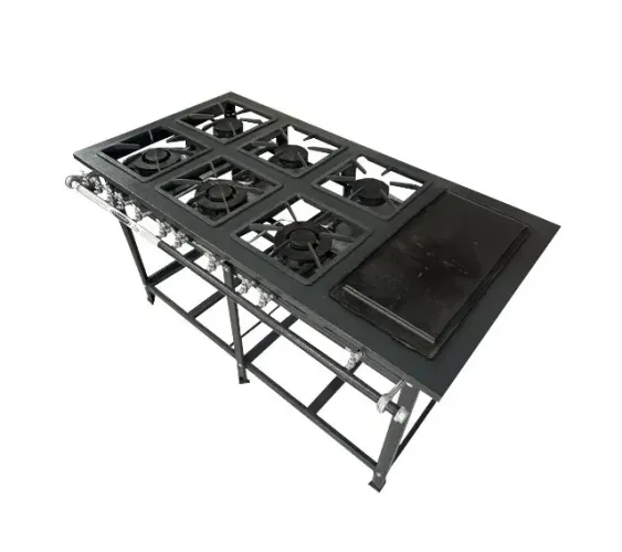 Fogão Industrial 6 Bocas Baixa pressão com chapa perfil 7 30x30