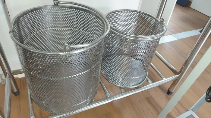 Balde furado inox