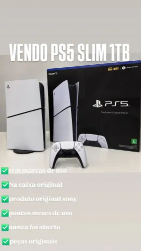 ? PS5 Slim 1TB - Poucos meses de uso | R$ 3.800<br>