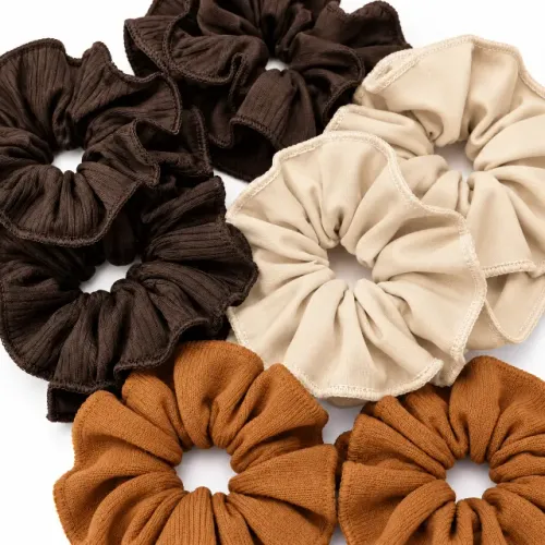 80 un. Scrunchie Rabicós Variados para Revenda Atacado Brinde