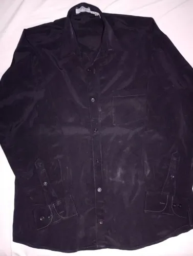 Camisa social preta, manga longa - Masculina