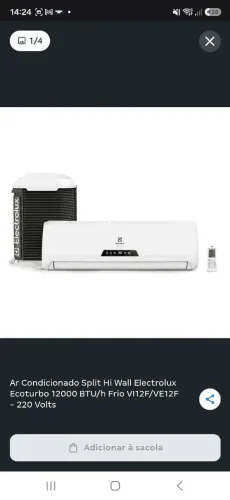 Ar condicionado Split 12000btu 220w