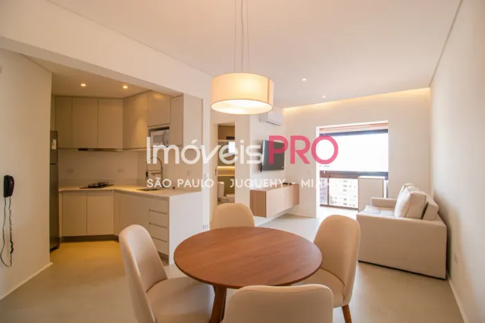 Apartamento para locação na Vila Nova Conceição - 42m² | Andar alto | Completo e com servi