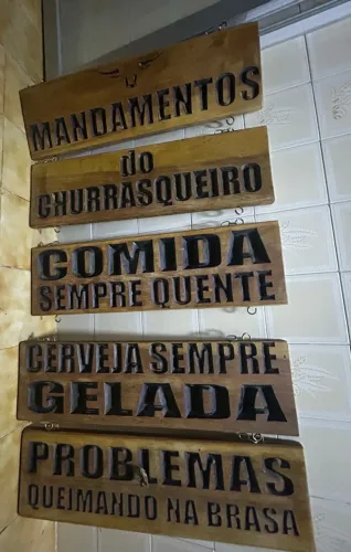 Placa decorativa de churrasco