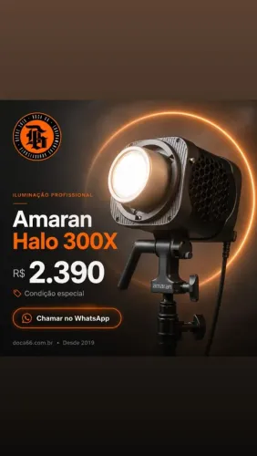 Luz LED Amaran Halo 300X Bi-Color. Ideal para vídeo e fotografia