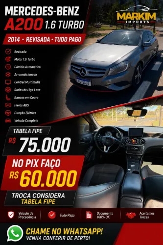 Mercedes-Benz Classe A 200 1.6 TB 16V Style 156cv Aut. 2014