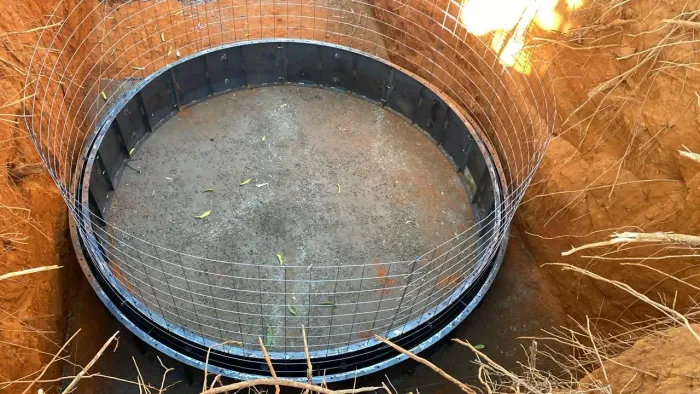 Forma metálica cilíndrica usada diâmetros 2,90m x0,60m