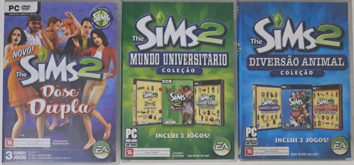 The Sims 2 - Coleção - Kit com 3 DVDs - Original Para Pc - Físico leia descrição