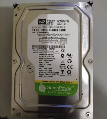 HD WESTERN DIGITAL 2TB EM ESTADO DE NOVO