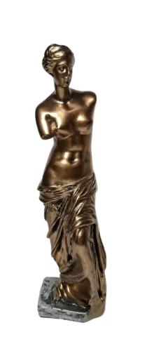 Estatua Escultura Vênus De Milo Deusa Grega Resina Bronze 28cm