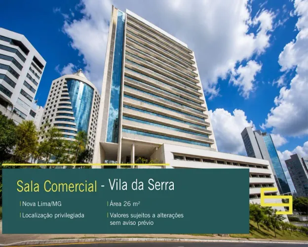 Sala Comercial para alugar no Bairro Vila da Serra em Nova Lima/MG