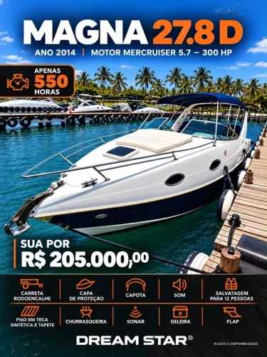 Lancha Magna 27.8 D 2014