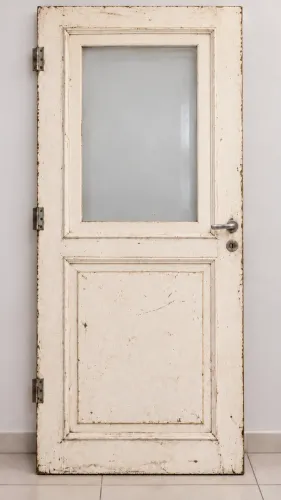 Porta Madeira Maciça - c/ janela basculante