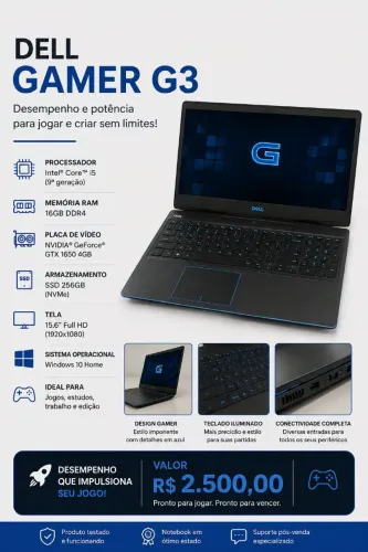 Notebook Dell Gamer G3