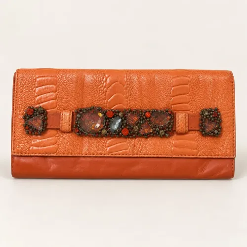 Carteira de mão / clutch laranja