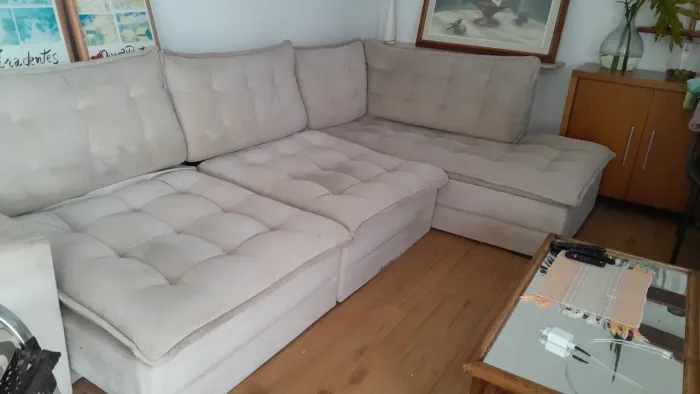 Sofá de Suede 3 módulos