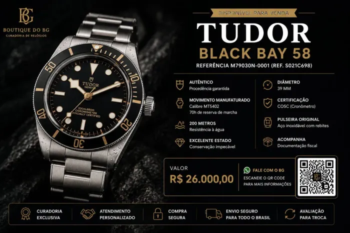 Tudor Black Bay 58 39mm MT5402 Completo | Excelente Estado