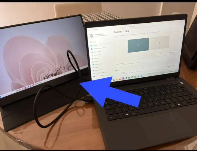Monitor 15,6'' Fhd 1920x1080 Hdmi/usb-c 60hz Portatil Rehisk RE-15.6FC - Preto