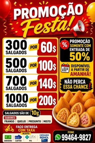 Salgados para festa