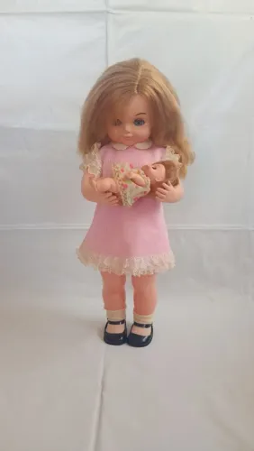 Boneca Mãezinha Estrela 1972 - Vestido Rosa