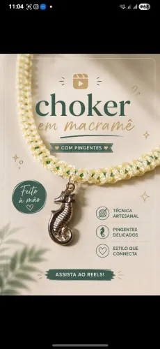 Choker em macramê