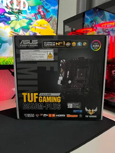 Placa-mãe ASUS TUF Gaming B550M-Plus - Nova e Lacrada