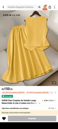 Conjunto saia e colete 