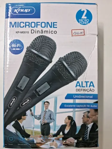 Microfones Duplo Knup Alta Definição KP-M0015