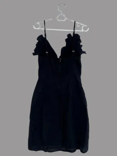 Vestido preto Colcci PP com babados - impecável