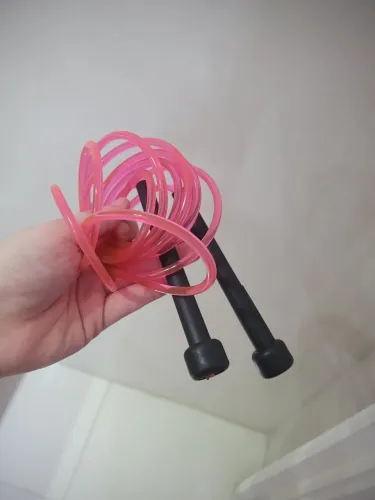Corda de Pular Rosa Fitness Academia Exercício Cardio