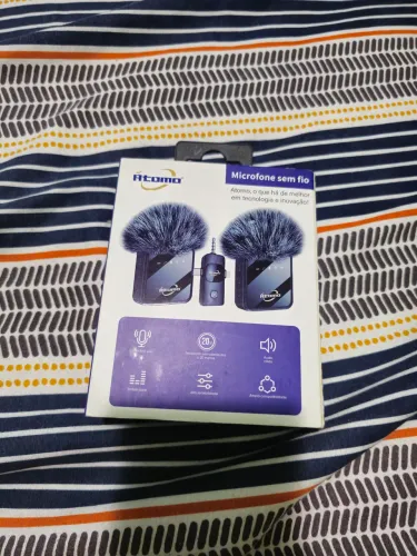 MICROFONE SEM FIO ÁTOMO PERFEITO PRA GRAVAÇÃO!