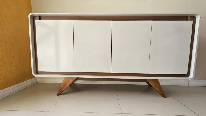 Buffet Channel 100% Mdf Nature Off White Fabrimóveis Nature-off White