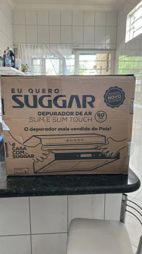  DEPURADOR DE AR SUGGAR SLIM 60CM PRETO 110V (lacrado) 